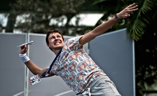 Lors de la finale 2012 du Red Bull paper wings en Autriche.