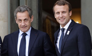 Nicolas Sarkozy et Emmanuel Macron à l'Elysée, le 15 septembre 2017.