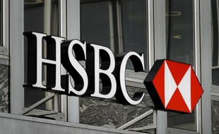 Logo de la banque HSBC le 14 juin 2013 à Genève