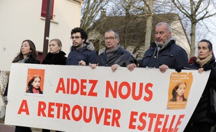 Une marche en la mémoire d'Estelle Mouzin, le 13 janvier 2018 à Guermantes.