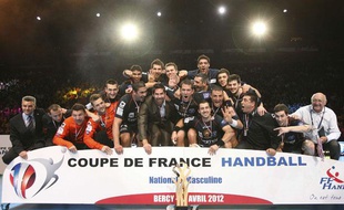 L'équipe de handball de Montpellier, le 15 avril 2012