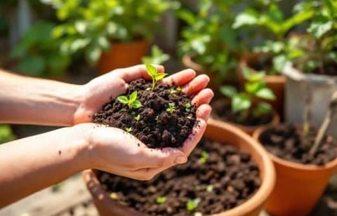 Transformez gratuitement vos déchets verts en terreau boosteur de plantes en pots !