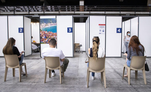 Le centre de vaccination du palais des expositions à Nice (Illustration)