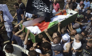 Le corps de Mohammed Abu Khdeir, le 4 juillet 2014, à Jérusalem. L'adolescent de 16 ans a été brûlé vif par trois Israéliens le 2 juillet 2014.