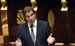 Le président du groupe UMP à l'Assemblée Nationale Christian Jacob à la tribune le 16 septembre 2014