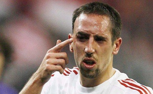 L'attaquant français du Bayern Munich, Franck Ribéry, lors d'un match de Ligue des champions face à la Fiorentina, le 21 octobre 2008.