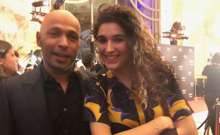 Le "parrain" Eric Judor et sa filleule Inas Chanti à la la soirée Révélations des César