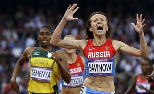 Maria Savinova, championne olympique en 2012 avant de tomber pour dopage.