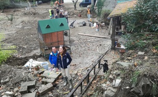 Cette maison de Villalier, dans l'Aude, ravagée par les inondations a reçu la visite d'Emmanuel Macron le 22 octobre 2018.