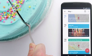 L'application Calendar, de Google, sur Android Lollipop.