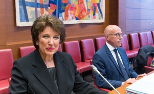 L'ancienne ministre de la Santé Roselyne Bachelot durant son audition devant la commission parlementaire, à Paris le 1er juillet 2020.