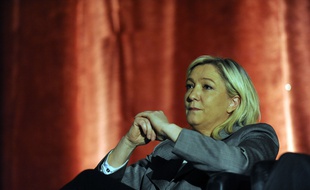 Marine Le Pen, présidente du FN, le 25 mars 2015 à Hénin-Beaumont.