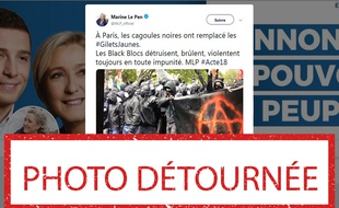 Cette photo a été prise le 1er mai 2018 à Paris.