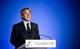 François Fillon pendant sa conférence de presse du 1er mars 2017.