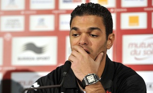 Hatem Ben Arfa lors de sa présentation à Nice le 5 janvier 2015.