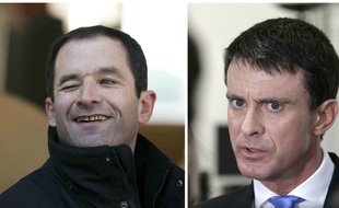 Montage 20 Minutes photo Sipa de Benoît Hamon et Manuel Valls