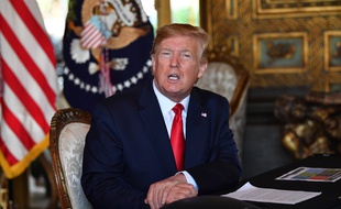 Donald Trump, le 24 décembre 2019 dans son domaine de Mar-a-Lago aux aux Etats-Unis.
