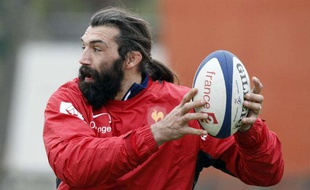 Sébastien Chabal, le 12 mars 2010 à Marcoussis;