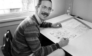 Une des rares photos de Bill Watterson, en 1986