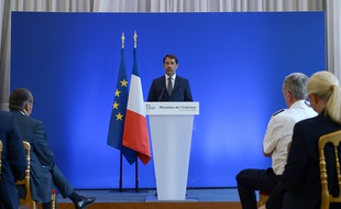 Christophe Castaner lors de son allocution au ministère de l'Intérieur, lundi 8 juin 2020.