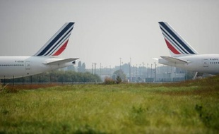 Des avions Air France à l'aéroport de Roissy, le 24 septembre 2014