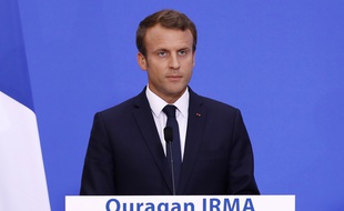 Emmanuel Macron a donné une conférence de presse sur l'ouragan Irma, mercredi 6 septembre 2017.