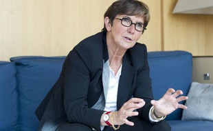 La ministre des sports, Valérie Fourneyron, le 15 mai 2013 au ministère des sports à Paris.