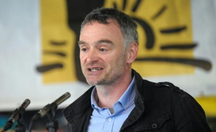 Laurent Pinatel, porte-parole de la Confédération paysanne le 23 avril à Saint-Jean-Pied-de-Port