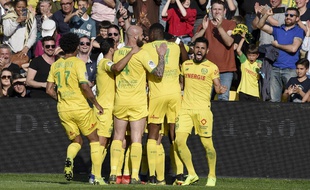 Les Nantais sur l'ouverture du score d'Eysseric contre Lille.