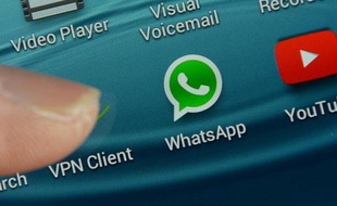 L'application WhatsApp sur un smartphone