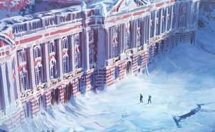 Le Capitole de Toulouse figé dans les glaces en 2180, imaginée par Sylvain Sarrailh et présentée lors d'une exposition au Quai des Savoirs.