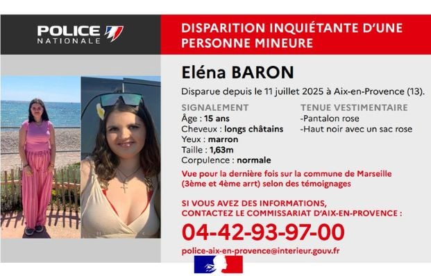 Aix-en-Provence : Disparition inquiétante d'une adolescente de 15 ans