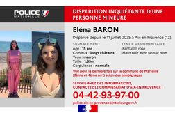 Une ado de 15 ans portée disparue dans les Bouches-du-Rhône