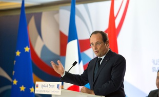 François Hollande à Erevan, en Arménie, le 12 mai 2014.