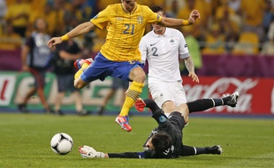 Christian Wilehlmsson lors de l'Euro 2012, match Suède-France.