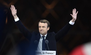 Emmanuel Macron le 7 mai 2017 au Louvre à Paris.