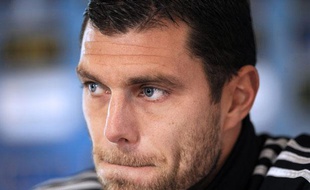 Le gardien de Lyon Rémy Vercoutre lors d'une conférence de presse le 20 février 2013.