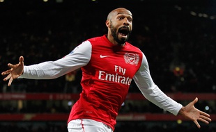 Thierry Henry sous le maillot d'Arsenal, le 9 janvier 2012.