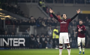 Zlatan Ibrahimovic, après avoir marqué contre l'Inter