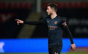 Aymeric Laporte sous le maillot de Manchester City le 23 janvier 2021.