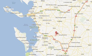 Google map de Moragne, en Charente-Maritime.