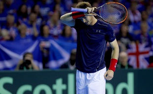 Andy Murray lors du match de Coupe Davis Grande-Bretagne-Argentine, le 16 septembre 2016 à Glasgow.
