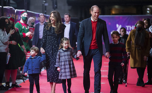 Le duc et la duchesse de Cambridge avec leurs trois enfants le 11 décembre 2020 à Londres.