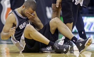 Tony Parker en difficulté cette saison, le 23 février 2015.