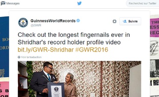 Shridlhar Chillal paraîtra dans l'édition 2016 du Guinness Book des records.