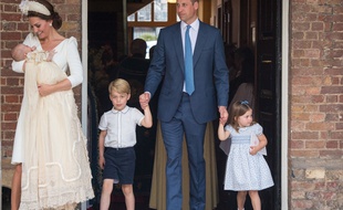Le duc et la duchesse de Cambridge et leurs enfants, les princes Louis et George, et la princesse Charlotte