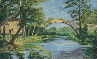 The Bridge at Aix en Provence / Sir Winston Churchill, O.M., R.A. (1874-1965)