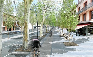 Des terrasses en gradins pourraient voir le jour à la Daurade, ainsi qu'une piste cyclable continue sur les boulevards.