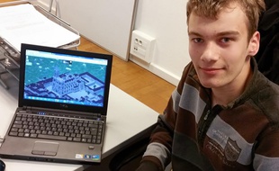 Des jeunes lycéens strasbourgeois reproduisent leur ville dans le jeu Minecraft.