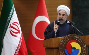 Le président iranien Hassan Rohani à Ankara en Turquie le 10 juin 2014